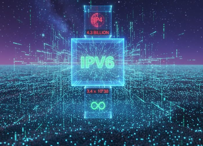 IPv4 und IPv6 Sandkorn-gigant im Netz der Zukunft