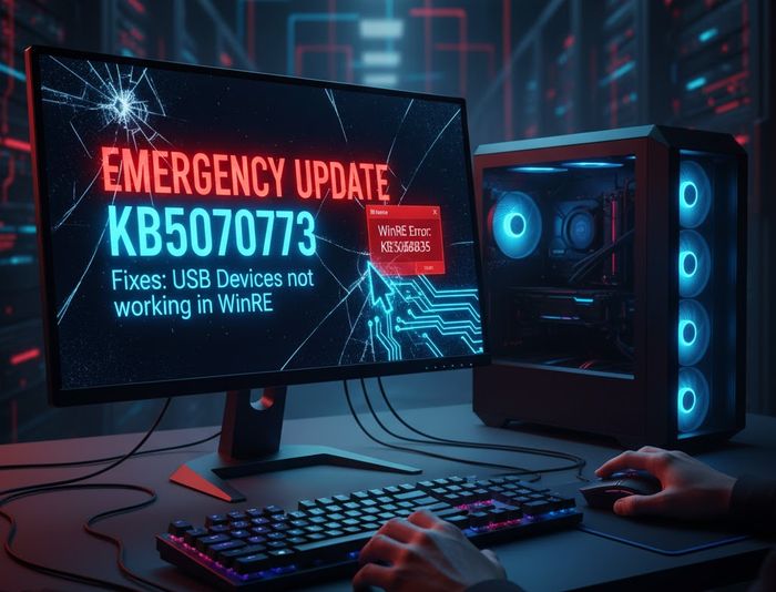Windows 11 Update KB5070773: Notfallpatch für WinRE-Fehler 1 Windows 11 Update KB5070773 Notfallpatch für WinRE-Fehler
